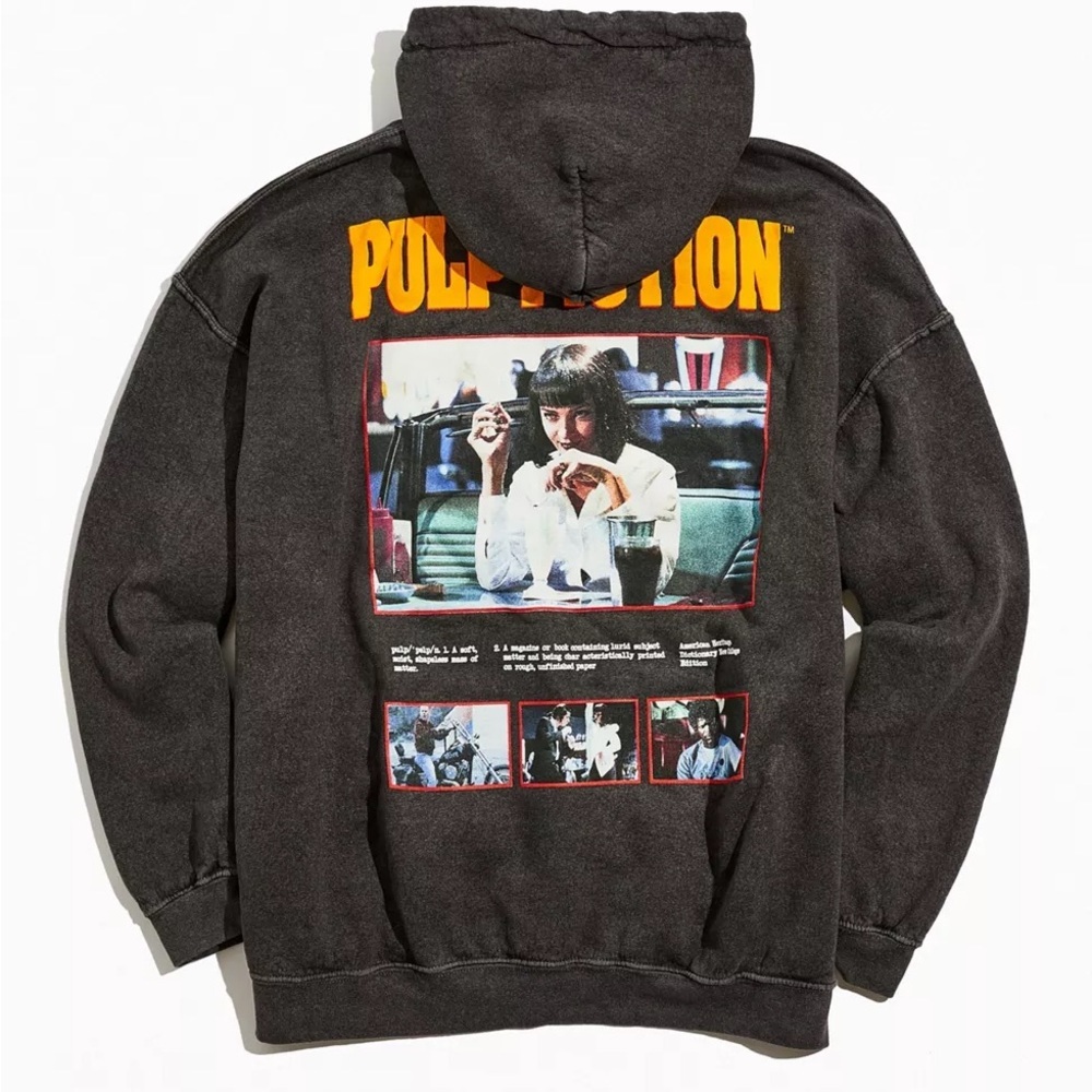 Urban Outfitters, Pulp Fiction Photo Hoodie Sweatshirt, Unisex Adult Size‎ Small